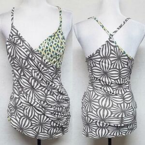 ANTHRO Vanessa Virginia Mixed Print Wrap Tank Top